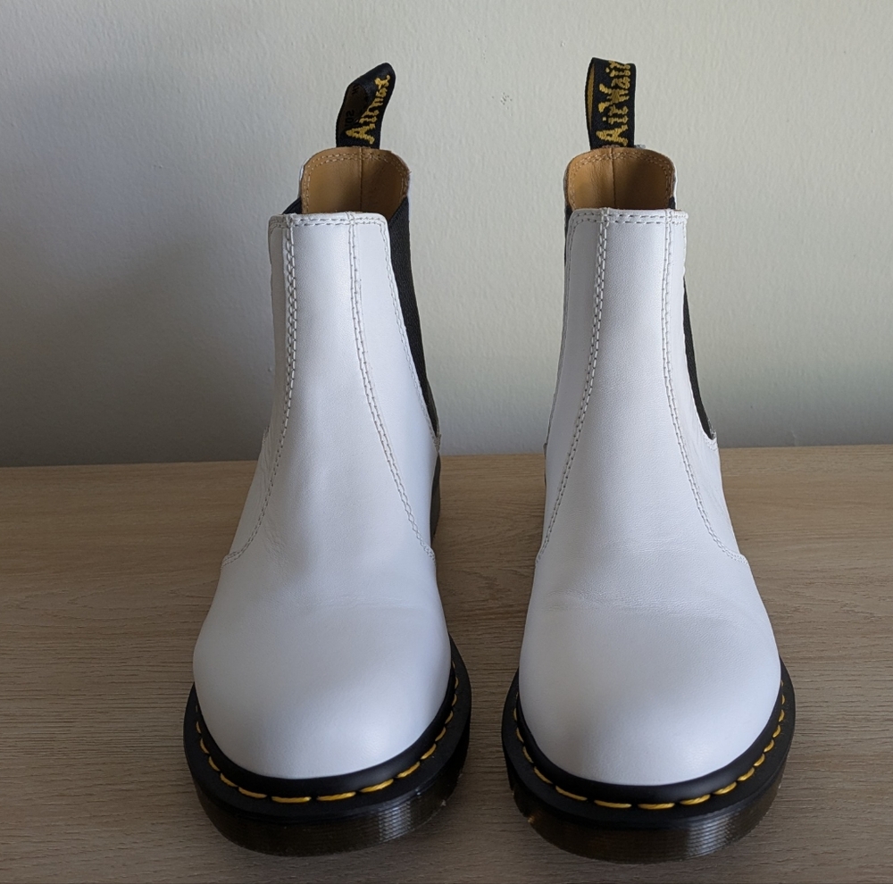 Sold On M Dr. Martens Softy T Leather Chelsea Boots White